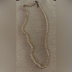 Heavy Vintage  30” Chunky Gold Tone Rope Chain Necklace